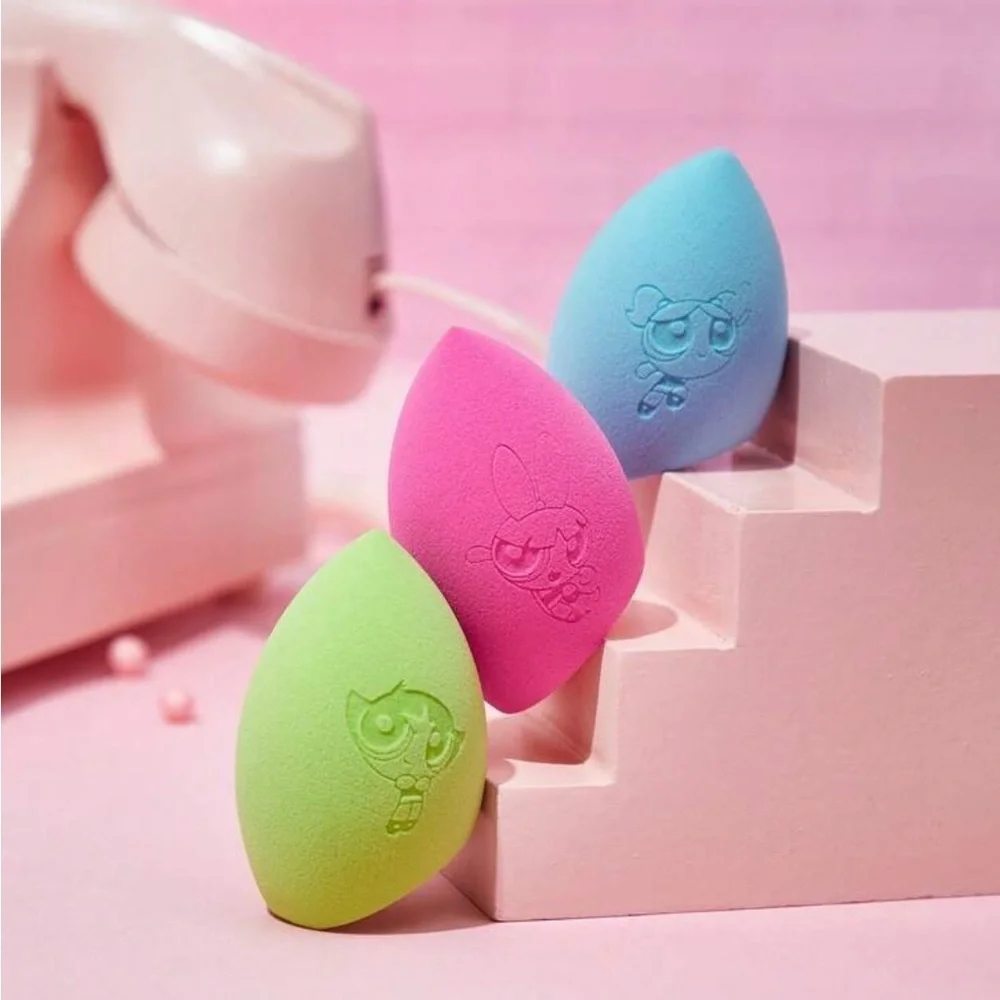 The Powerpuff Girls 3pcs Set Blossom, Bubbles, Buttercups makeup Sponge Set